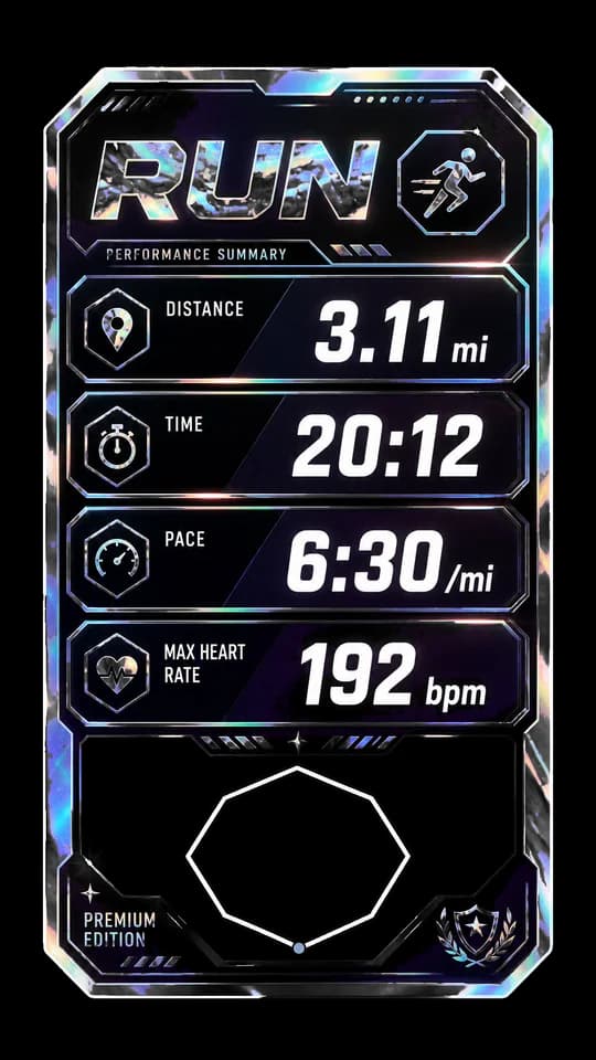 Trading Card style, Overlay example