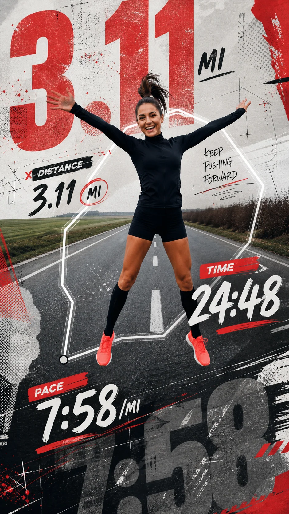 Drop example in the Hyper Athlete Collage style