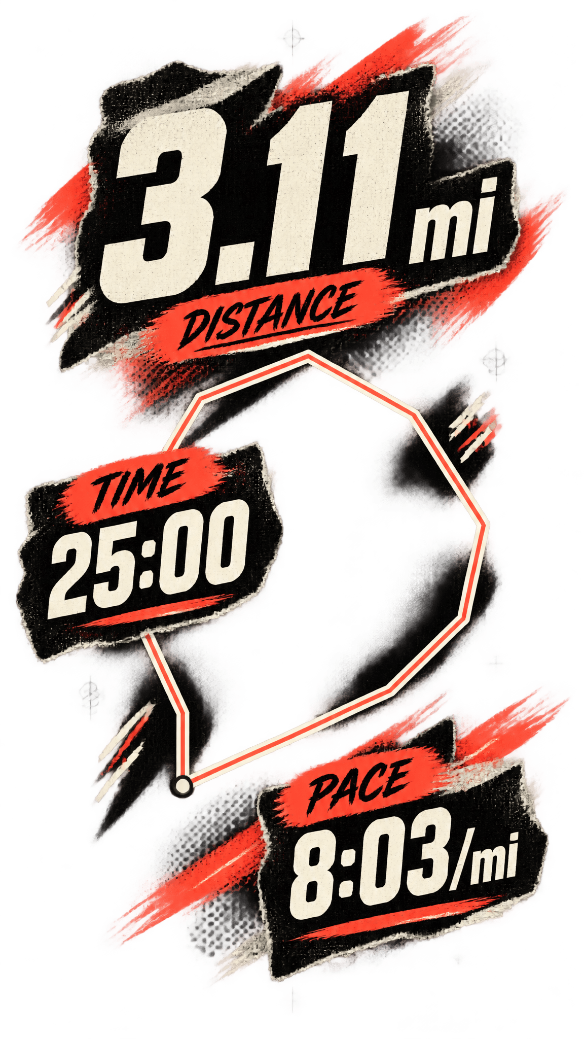 Ejemplo de Overlay en el estilo Hyper Athlete Collage