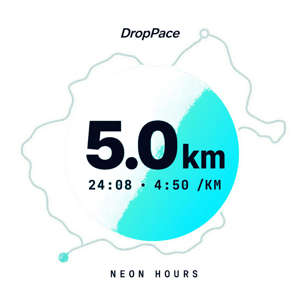 An Overlay — transparent run badge from stats and route